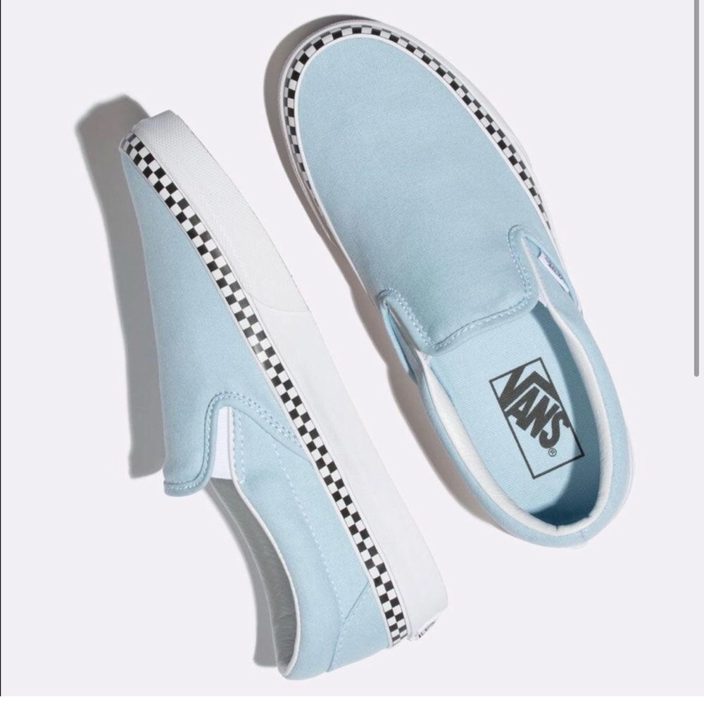 Blue and White Vans